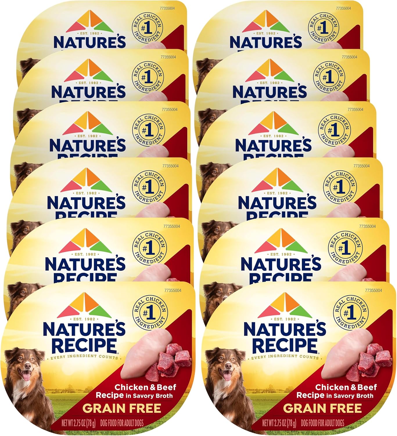 Nature’s Recipe Grain Free Wet Dog Food, 2.75 oz (Pack of 12)