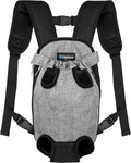PetAmi Dog Carrier Backpack, Adjustable Pet Cat Front Carrier Backpack, Ventilated Dog Chest Carrier for Hiking Camping Travel, Sling Bag for Small Medium Dog Cat Puppies, Medium, 9-13 lbs, Grey