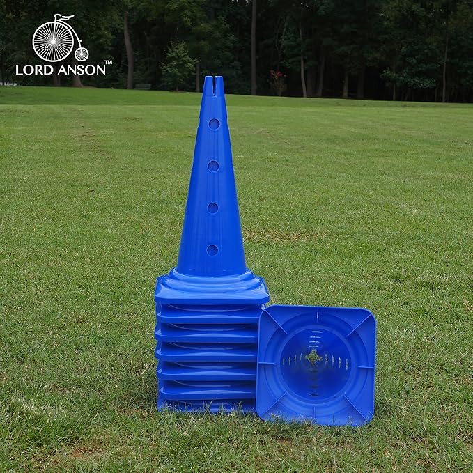 Dog Agility Hurdle Cone Set - 8 Cones & 4 Rods - Adjustable, Versatile, Heavy Duty - Agility, Obedience, Rehabilitation